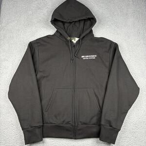 Camber Hoodie Men’s XL Black Full Zip Sweatshirt Thermal Lined USA Workwear Logo